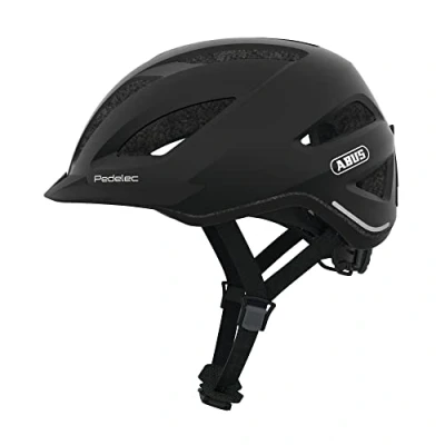 Abbildung von ABUS City Helm Pedelec 1.1 Fahrradhelm mit Rücklicht für den Stadtverkehr Damen und Herren Schwarz, Größe M​