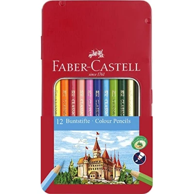 Abbildung von FABER CASTELL 115801 Buntstift Hexagonal, 12er Metalletui