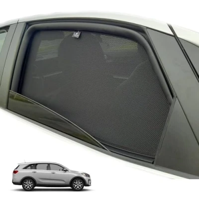Abbildung von XTRM CAR Sonnenschutz Blenden für Kia Sportage III Bj. 2010 2015 ideal angepasst, UV Schutz, Hitzereduktion (Nur hintere Türen)