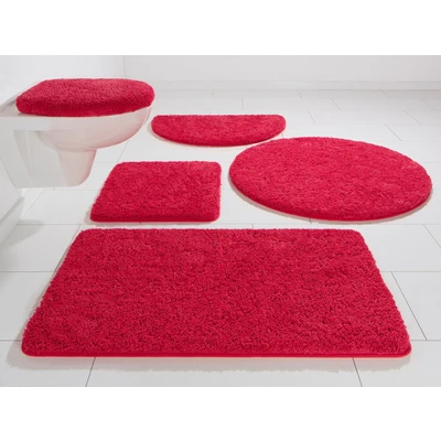 Abbildung von Badematte Chaozhou KiNZLER, Höhe 20 mm, rutschhemmend beschichtet, fußbodenheizungsgeeignet, Polyester, 2 tlg. Stand WC Set, Badteppich, Uni Farben, weich, als rechteckig, rund &amp; Set erhältlich