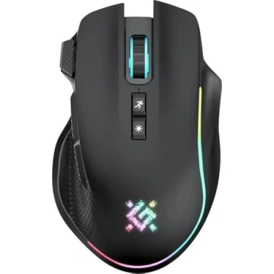 Abbildung von Defender Thunder GM 213 Gaming Maus Kabellos Wireless mit Seitentasen, Lange Akkulaufzeit, RGB Beleuchtung, 5 programmierbare Tasten, Funk für PC, Laptop, Ergonimische Mouse PC/Mac