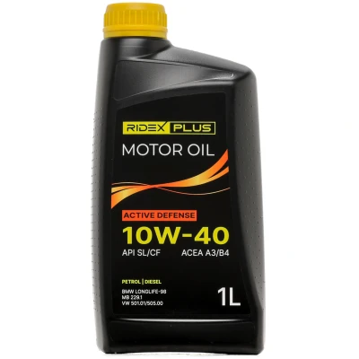 Abbildung von Ridex Plus Active Defense 10W 40 1l Motoröl 1862O0003P VOLKSWAGEN: Golf 4 Schrägheck, 7 5 AUDI: A6 C5 Limousine