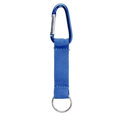 Abbildung von Karteo Schlüsselband kurz blau [1 Stück] mit Karabinerhaken Kurzband Karabiner und Schlüsselring Lanyard Schlüsselanhänger Metallkarabiner