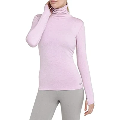 Abbildung von TCA Frauen Winter Langarm Laufshirt mit Reißverschluss Lila, S