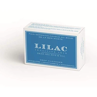 Abbildung von Lilac Dead Sea Mud Dermtological Syndet Soap Seife ph neutral soapfree paraben free 100 gr.