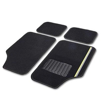 Abbildung von CARTREND 10602 Fußmattensatz Textil vorne und hinten 4 schwarz Universelle passform 430, 0 330