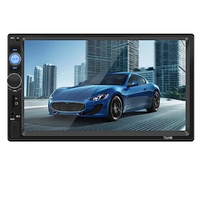 Abbildung von Wallfire 2 Din Car Multimedia Player, 1080P HD 7inch Touchscreen 7010B Audio Stereo FM Radio MP5 Player Handfree