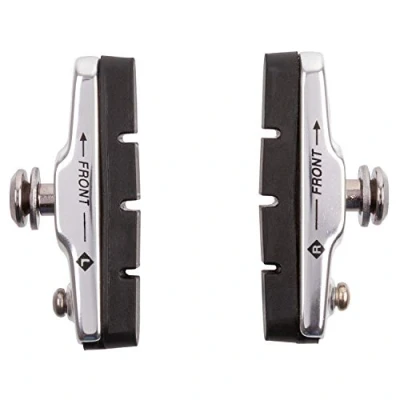 Abbildung von M Wave Unisex Erwachsene BPR RR Base Alu Cartridge Rennrad Bremsschuhe, Silber/schwarz, Länge: 55 mm