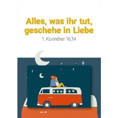 Abbildung von Alles, was ihr tut, geschehe in Liebe (1. Korinther 16,14): Magnet mit Postkarte