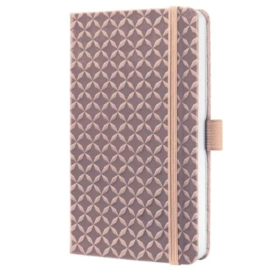 Abbildung von Sigel JN136 Notizbuch Tagebuch Jolie, ca. A6, liniert, Hardcover, Gummiband, Stifteschlaufe, Einstecktasche, rose, vegan, aus nachhaltigem Papier