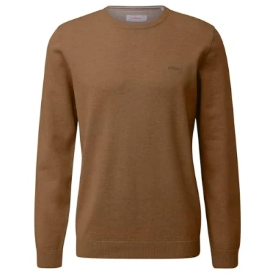 Abbildung von s.Oliver MIT Crewneck Strickpullover, Herren, Größe: 3XL, Cognac
