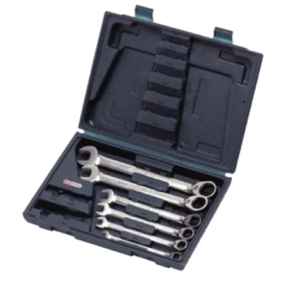 Abbildung von KS TOOLS 503.4646 Ratschen Ringgabelschlüsselsatz 72 19, 8 Chrom Vanadium Stahl