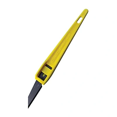 Abbildung von Stanley Hobbymesser Einweg (exakte Klingenführung durch verjüngten Plastik Korpus, mit Schutzhülle, 50 er Box) 1 10 601