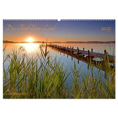 Abbildung von Das Fünf Seen Land Oberbayern (Wandkalender 2025 DIN A2 quer), CALVENDO Monatskalender