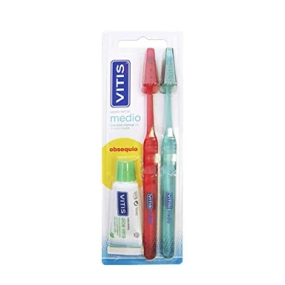 Abbildung von Vitis® DENTAID Duplo Zahnbürste medium