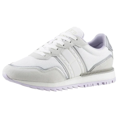 Abbildung von Tommy Jeans TJW METALLIC RETRO CLEATED RUN Keilsneaker mit Kontrastbesätzen, Freizeitschuh, Halbschuh, Schnürschuh