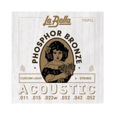 Abbildung von Labella 7GPCL Phosphor Bronze, Saiten für akustische Gitarre, 011 052