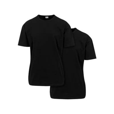 Abbildung von Urban Classics 2 PACK Tshirt basic, Herren, Größe: Small, Black/black
