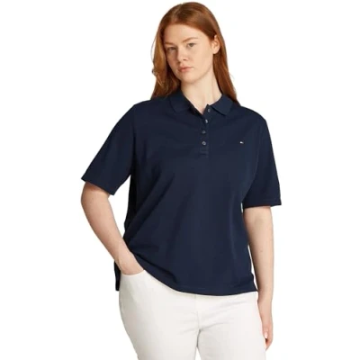Abbildung von Tommy Hilfiger Curve 1985 Poloshirt, Damen, Größe: 46, Dark night navy