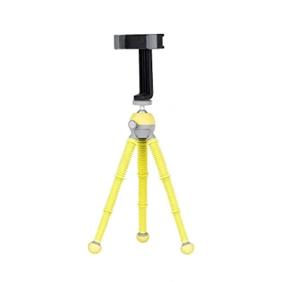 Abbildung von JOBY PodZilla Medium Kit, Flexibles Stativ mit GripTight 360 Handyhalterung, Phone von den GorillaPod Entwicklern, kompatible iPhone, Smartphones, Action Cam, Geräte bis zu 1kg, Gelb
