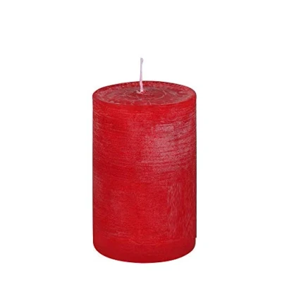Abbildung von Rustic Stumpenkerze Stumpen Kerzen durchgefärbt Rot 20 x 8 cm, 1 Stück