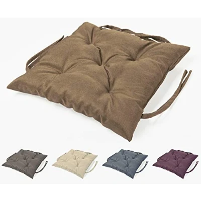 Abbildung von sunnypillow Bankauflage Stuhlkissen Bankkissen 50 x cm Sitzkissen für Hollywoodschaukel Polsterauflage Auflage Gartenbank viele Farben und Größen zur Auswahl Braun