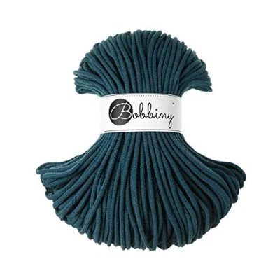 Abbildung von Bobbiny Premium Cords 5 mm Rope Garn 100 m 100% Baumwolle (Peacock Blue)