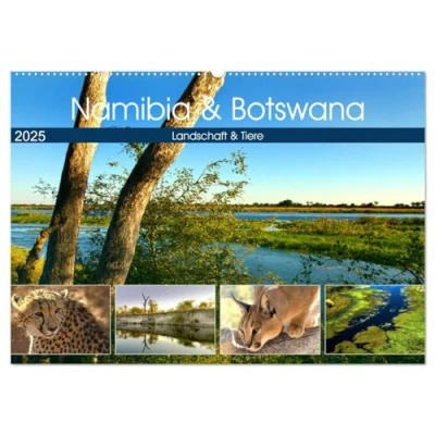 Abbildung von Namibia &amp; Botswana (Wandkalender 2025 DIN A2 quer), CALVENDO Monatskalender