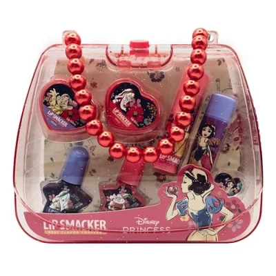 Abbildung von Lip Smacker Schneewittchen Tote Bag Set, 8 teiliges Schminkset für Kinder mit Lippenbalsam, Nagellack, Schimmercremes und Zubehör, in einer Niedlichen Mini Tasche, Disney Prinzessin Geschenke