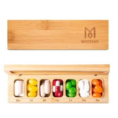 Abbildung von MORRENT Pillendose Tablettenbox 7 Tage Einfaches Füllen Medikamentenbox