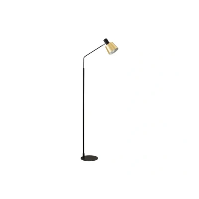 Abbildung von Lindby Stehlampe Vlada, Leuchtmittel nicht inklusive, Skandinavisch, Metall, messing matt, Schwarz 1 flammig, E27