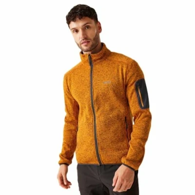 Abbildung von Herren Fleecejacke hoher Kragen. Reißverschlusstaschen Newhill. grün