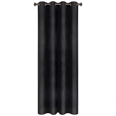 Abbildung von WOLTU Verdunklungsgardine mit Ösen Samtvorhang Blickdicht Thermogardine, 300 g/m² Schwere lichtundurchlässige Verdunklungsvorhang für Schlafzimmer Geräuschreduzierung Schwarz 140x270 cm (1 Stück)