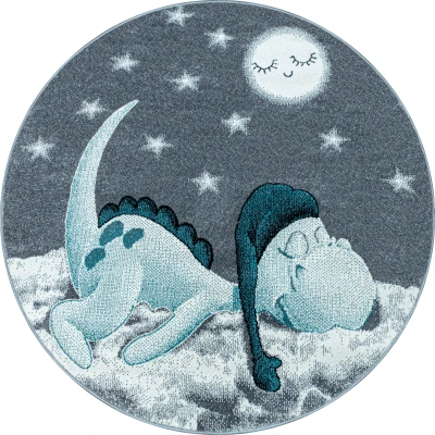 Abbildung von Kinderteppich Bambi 840, Ayyildiz Teppiche, rund, Höhe: 11 mm, Drachen Motiv, Kurzflor