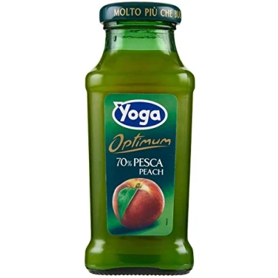 Abbildung von 24x Yoga Optimum Bar flasche Fruchtsaft fruit juice Pesca Pfirsich saft 200 ml