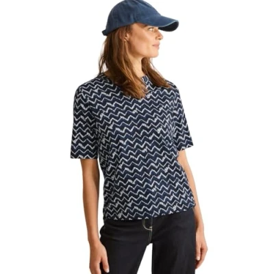 Abbildung von CECIL Damen B322918 T Shirt mit Minimal Print, universal Blue, XS