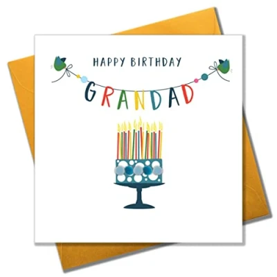 Abbildung von Pom Grußkarte &quot;Happy Birthday, Grandad&quot;, POM030, Blau, 150 mm x