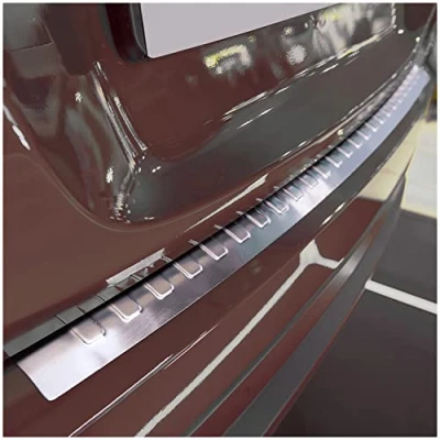 Abbildung von teileplus24 L625 Ladekantenschutz V2A Edelstahl kompatibel mit Mitsubishi Eclipse Cross 2018 2021 Abkantung, Farbe:Silber gebürstet