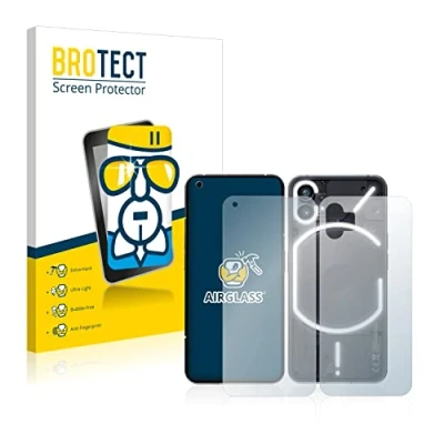 Abbildung von BROTECT Schutzglas für Nothing Phone (1) (Display+Rückseite) Schutzfolie Panzer Folie Glas [Extrem Kratzfest 9H, Anti Fingerprint,