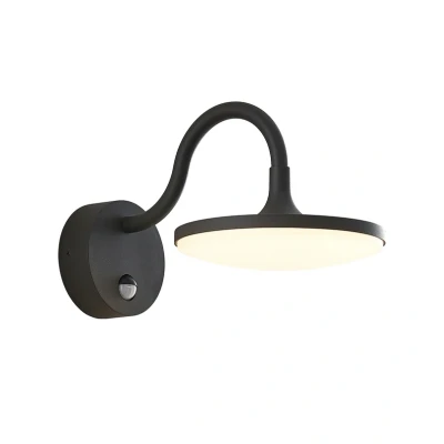 Abbildung von Arcchio Außen Wandleuchte Fineria, LED Leuchtmittel fest verbaut, warmweiß, Modern, Aluminium, Kunststoff, dunkelgrau, 1 flammig, inkl.