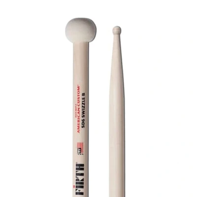 Abbildung von Vic Firth American Custom Series Drumsticks SD6 Swizzle Bolero Wood Tip and Hard Felt Ball