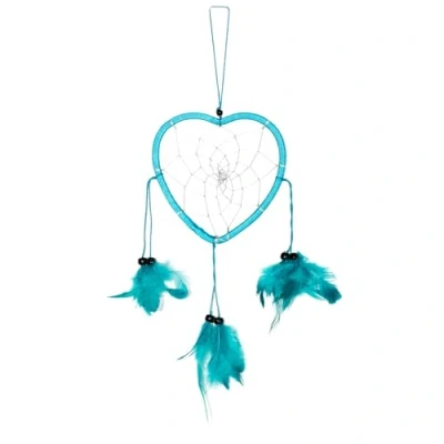 Abbildung von Ca 35cm x 11cm Herz Dreamcatcher Traumfänger Knall Türkis Auto