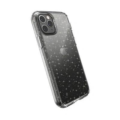 Abbildung von Speck iPhone 11 Pro Schutzhülle Funkeln Handyhülle Schützende Hülle Tasche Dünne Schale Hardcase Beständig für Apple Presidio Clear + Glitter Transparent/Goldglitzer