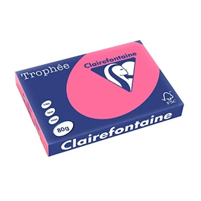 Abbildung von 5 x Clairefontaine Kopierpapier Trophee A3 80g/qm VE=500 Blatt eosin