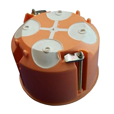 Abbildung von Hohlwanddose mit Membrane 61 mm tief (5 Stück Hohlwand Abzweig Schalterdose), orange
