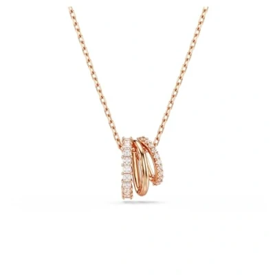 Abbildung von Swarovski Hyperbola Anhänger, Verschiedene Schliffe, Weiß, Roségold Legierungsschicht