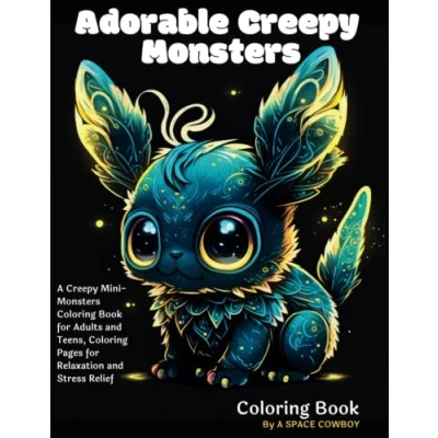 Abbildung von Adorable Creepy Monsters Coloring Book: A Mini Book for Adults and Teens, Pages Relaxation Stress Relief