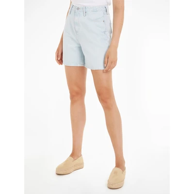 Abbildung von Tommy Hilfiger Shorts DNM STRAIGHT SHORT HW LOLA mit Markenlabel