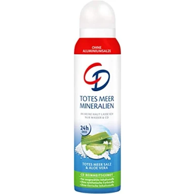 Abbildung von CD Deo Spray &#039;Totes Meer Mineralien&#039;, 150 ml, Deodorant ohne Aluminiumsalze, mit Aloe vera, langanhaltender Schutz für 24 h, empfindliche Haut geeignet, vegane Körperpflege