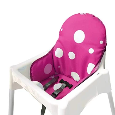 Abbildung von ZARPMA Sitzbezüge Kissen Kompatibel für Ikea Antilop Hochstuhl , Waschbar Faltbarer Baby Bezug Kinder Sitz Covers Stuhlkissen(Lila)